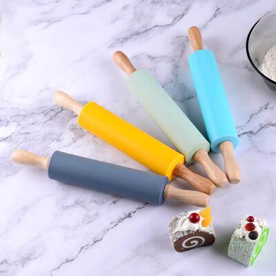 Wooden rolling pin Beech print rolling pin embossed rolling