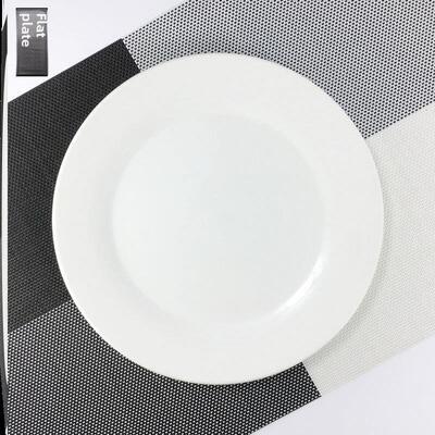 1 pure white round plates Dinner plate home cerami 1