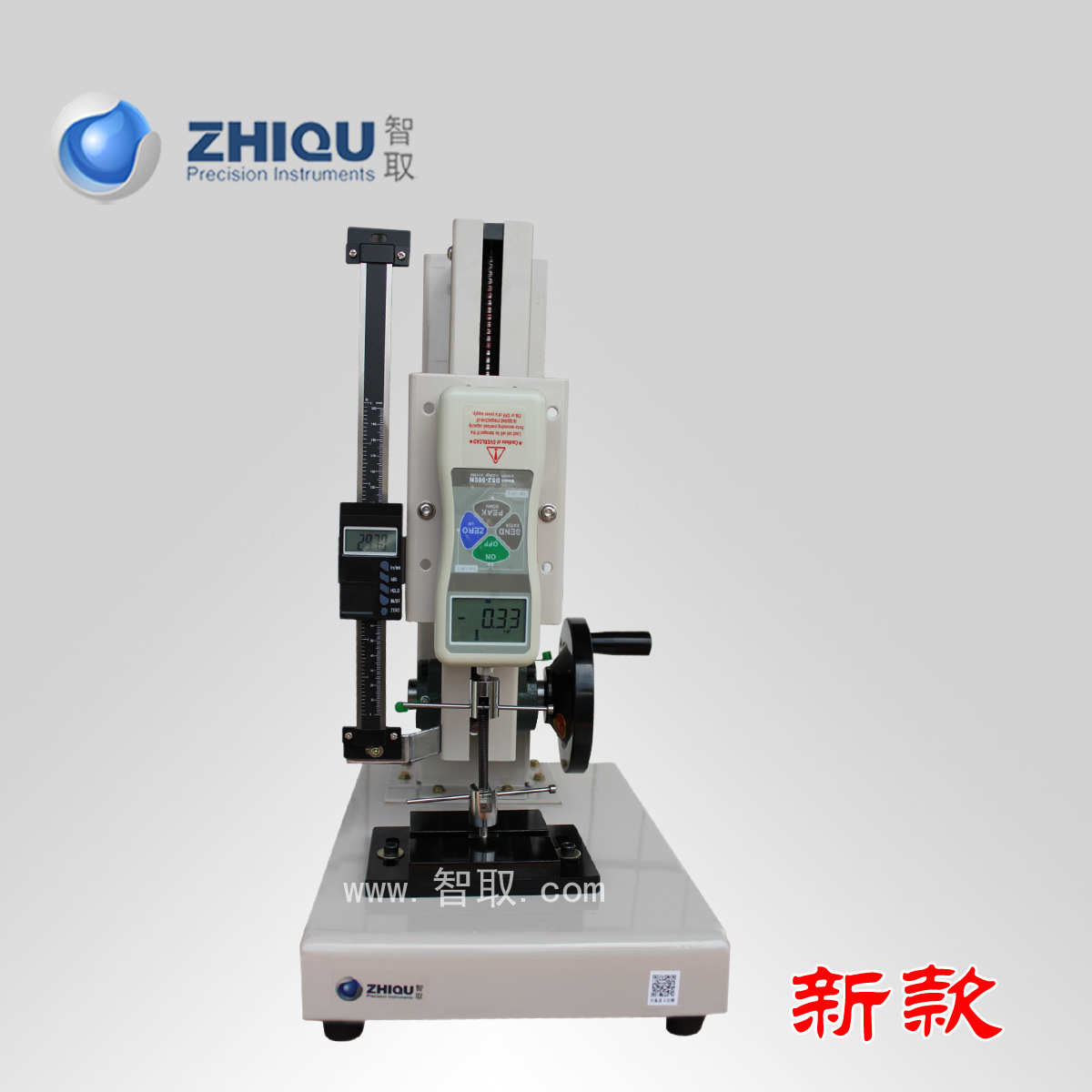 智取ZQ-21B-2螺旋拉力试验机0-100公斤/1000N数显推拉力计测试台