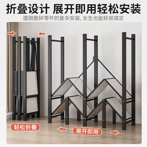 免ZKY安装衣柜家用卧室折叠简易布柜出租现代简房约衣钢架收衣纳