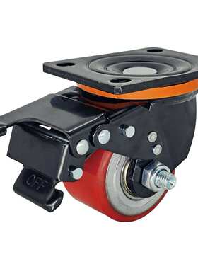 重型脚轮3寸万向轮载重大静音安装方便聚氨酯PU耐磨尼龙推车脚轮