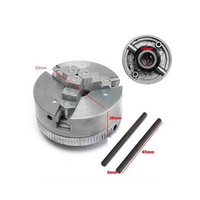 销售金属迷你法兰盘机床三爪卡盘U13夹具正反通用爪子夹头50mm