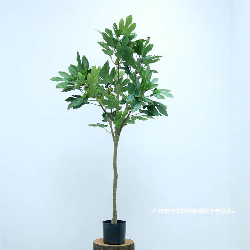 仿真无花果树新中式橱窗道具摆设家居装饰绿植盆栽仿真植物