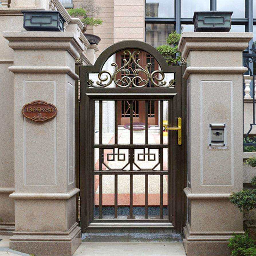 小门别墅门户外花园庭院铝合金小门小区护栏门院子单开侧门设计款