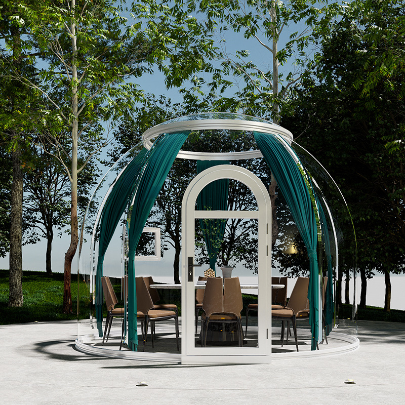 景区PC民星空房宿浪漫唯美透明恒ybb350温防阻燃全户风外帐篷美食