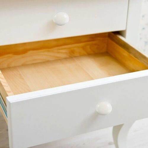 8 Pcs Solid Wood Handle Round Drawer Pulls Durable Brown