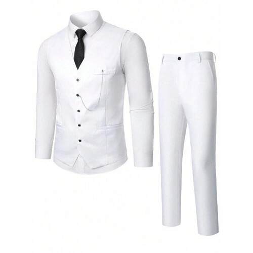 I 75184 Plus Size Suit Fabric Vest 大码西装料马甲背心