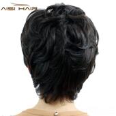新款 真发发发头女短发短卷发假自然中老年假送套妈妈真发发套真人