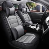 025966款 通用全包围座套新车内通风全皮小车连体座2 汽坐垫车四季