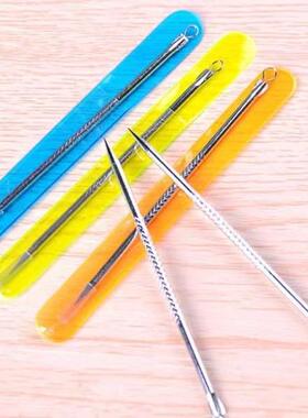 Single Pack Double-Ended Pimple Extractor, Acne Needle, Blac