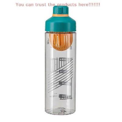 Large Capacity Plastic Water Bottle with Tea Divider Time