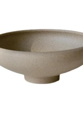 B6X2原土色GRF寸粗陶高脚6英沙拉碗拌面拌粉碗餐厅碗冷菜凉菜碗家