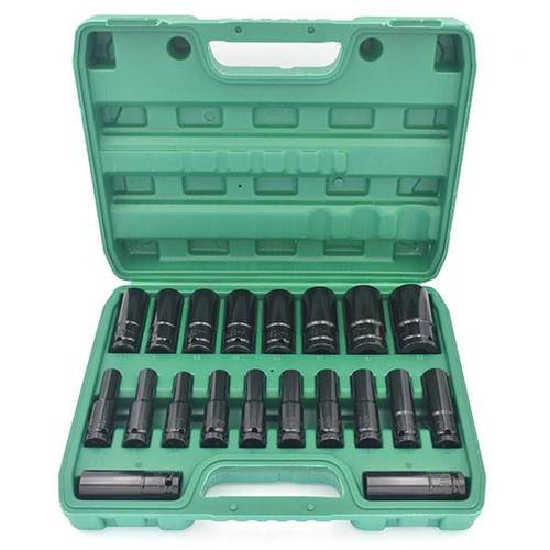 扳手套筒-批六角78mm盒装1大风2加长飞电动组头8小风套炮气动32/