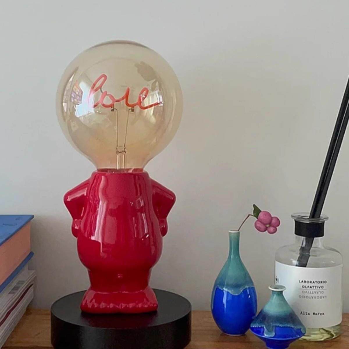 创意台灯卧室床头灯结婚陪嫁装饰台灯北欧书桌氛围小夜灯喜灯