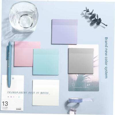 透明款便利贴纸transparent sticky note memo便利贴马卡龙色