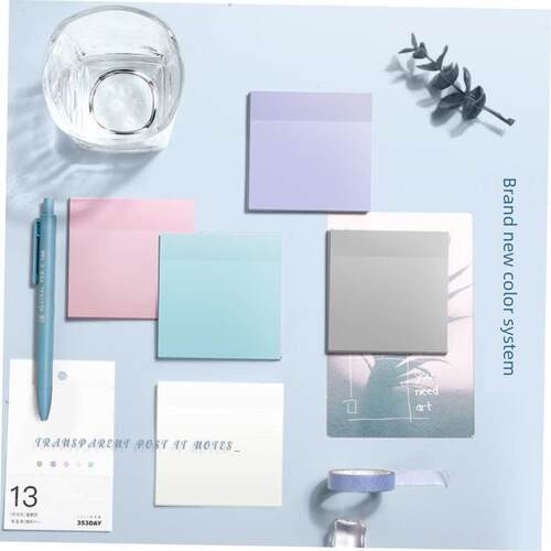 透明款便利贴纸transparent sticky note memo便利贴马卡龙色