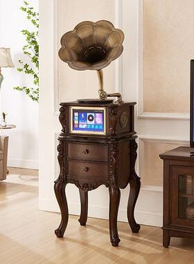 欧蒂诺显示屏留声机K歌安卓双系统家用音响KTV可连接电视美黑胶