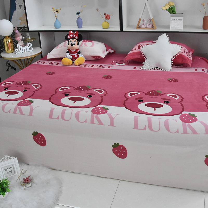 2024新款加厚牛奶绒大炕单2米3米3.5米保暖毛毛大床单农村火炕单