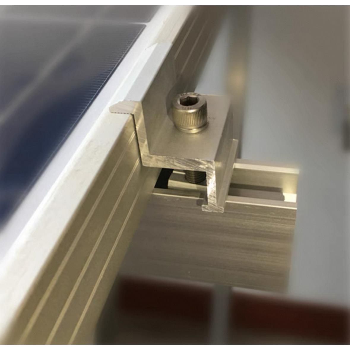 光伏配件太阳能电池板固定组件铝合金中压块边压块支架炼接紧固件