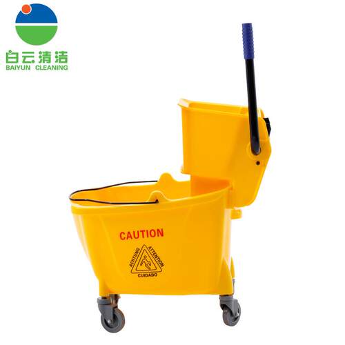 白云榨水车AF08080单桶榨水车32L挤拖把水桶家用挤水桶酒店清洁车