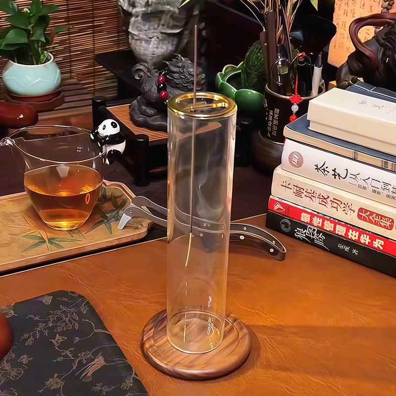 防灰飞免清理!倒挂香插玻璃容器耐高温扩香薰炉瑜伽馆香夹摆件