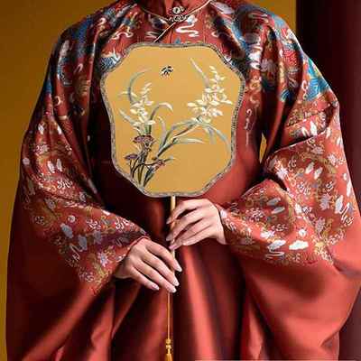 韵彩苏州扇子古风双面团扇结婚新娘刺绣手工苏绣汉服中式宫扇明制