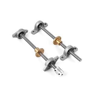 T型丝杆T8丝杆3D打印丝杆直径8mm梯形丝杆螺母丝杆套组配螺母座