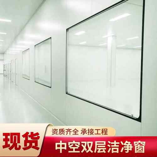 双层中空观察窗洁净室无尘车间净化窗玻璃窗走廊医院隔音固定视窗