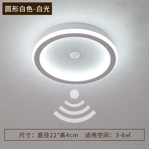 现代感应入户灯人体吸顶灯光控简约灯灯楼梯间门厅走廊过道led灯