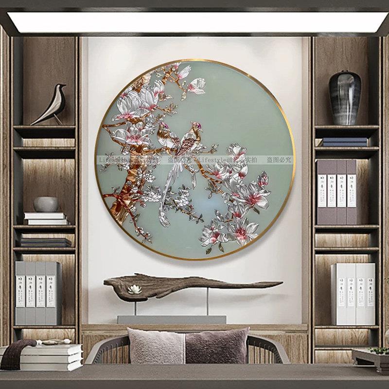 珐琅彩画走廊过道入户玄关装饰画客厅背景墙餐厅挂画卧室书房壁画