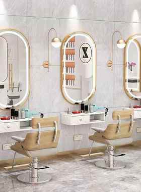 发网妆红化镜壁一挂镜柜体镜台理发店烫染ewa36869区LE廊D镜台美