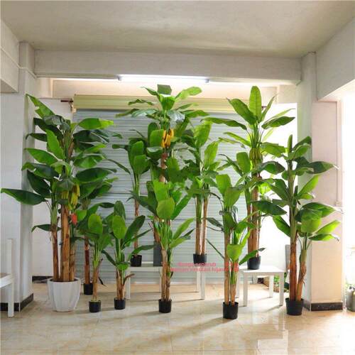 芭蕉树彷真植物室内装饰大型树香蕉树落地盆栽景绿植塑料花简约