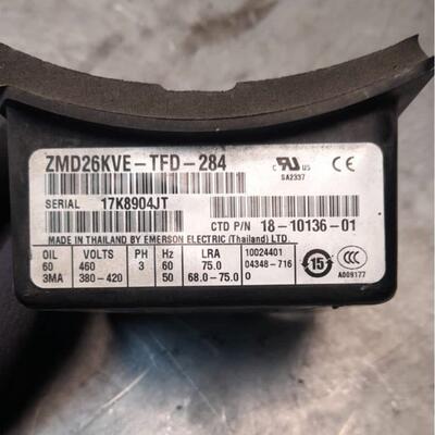 适用于 ZMD26KVE-TFD-284 谷轮进口船用低温制冷压缩机