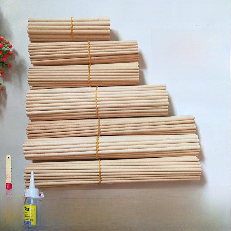 桦木圆木棒圆木棍雪糕棒儿童手工制作diy模型小屋材料实木条包邮