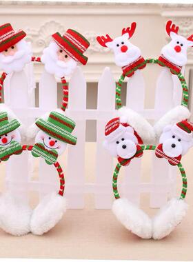 Christmas red large antler head buckle hair clip gift earmuf