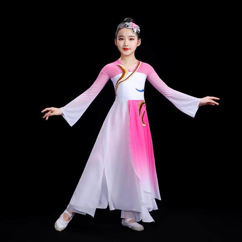 新款新款李杯古典舞桃蹈服锦风瑟剧目同款演服长裙长款中国表演出