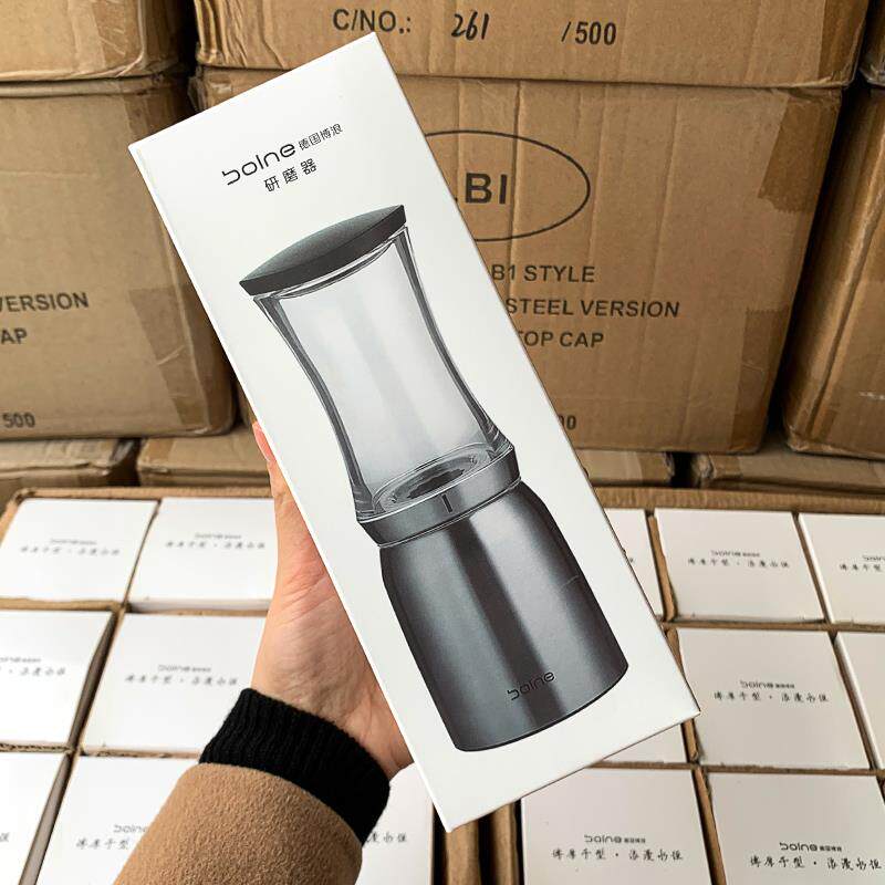 出口欧洲手动家用黑白胡椒花椒海盐研磨器粗细7挡位可调 全新尾货