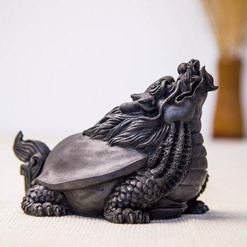 面新式瑞兽复龙龟摆件家居桌办公室中古工艺055品招财茶宠装饰品