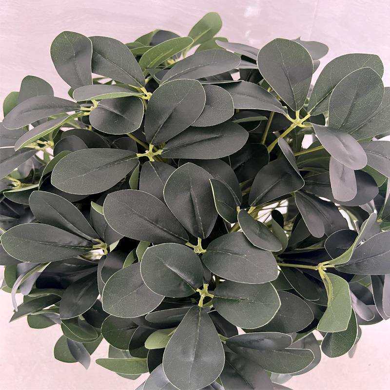 仿真发财树 鸭掌木盆栽 七星叶 植物绿植插花摆件花卉景观