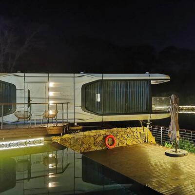 地球舱民宿全景采光装配式分体组装太空舱民宿可移动精装酒店
