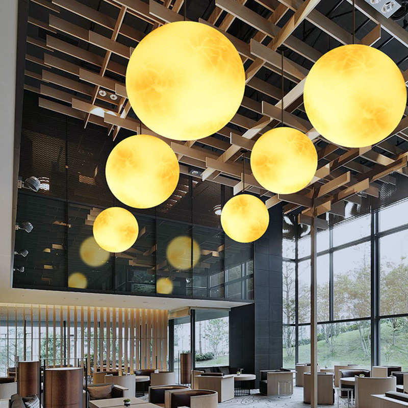 LED防水发光月球灯太阳能月亮景观灯草坪庭院户外网红装饰圆球灯