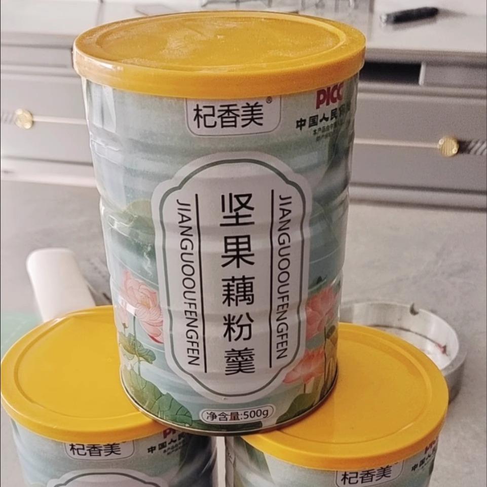 杞香美【送玻璃碗勺】坚果藕粉羹速溶铁罐坚果藕粉羹水果坚果藕粉