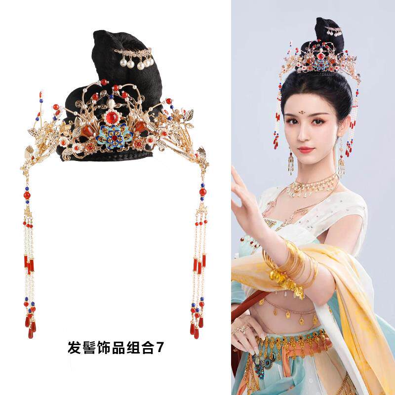 新款汉服明制假发包发古装影视仙茗剧兰同款发髻杨超越宫廷发型女