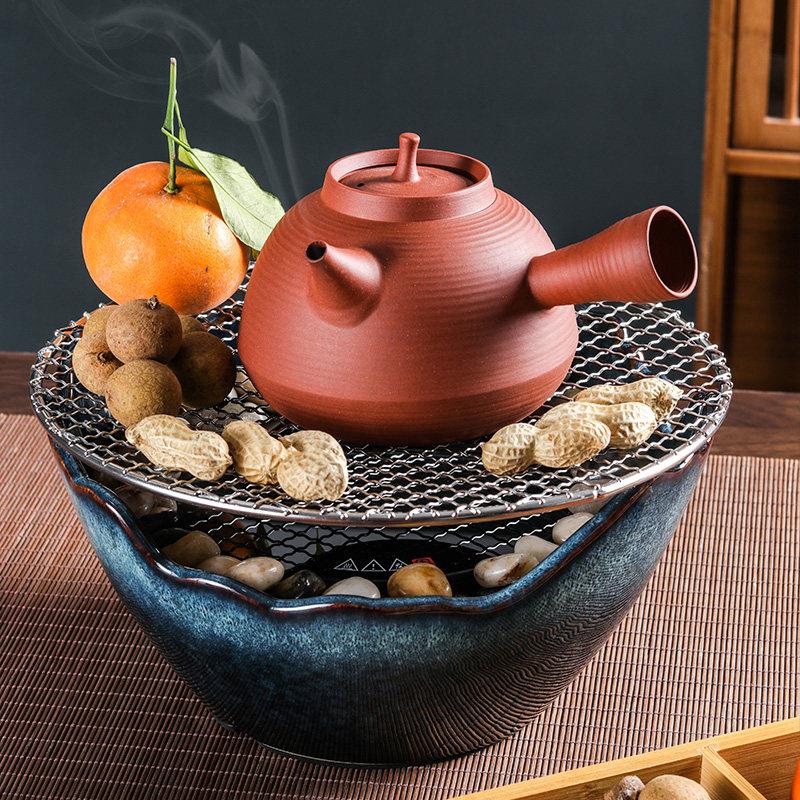 围炉煮茶器家用紫砂功夫茶具茶壶陶瓷电陶炉用煮水壶红白泥烧水壶