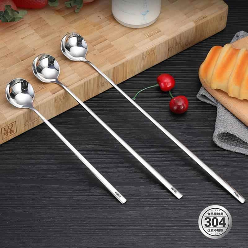 304不锈钢长柄搅拌勺加长咖啡勺子酒吧调酒勺冰更奶茶调料勺汤匙