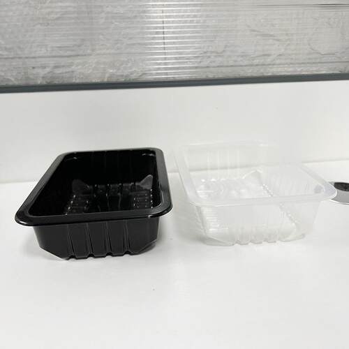 一次性保鲜餐盒快餐外卖塑料盒熟食加厚方形黑色透明塑料PP打包盒