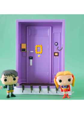 升级款原创老友记周边FRIENDS钥匙挂架玄关紫色复古收纳置物架