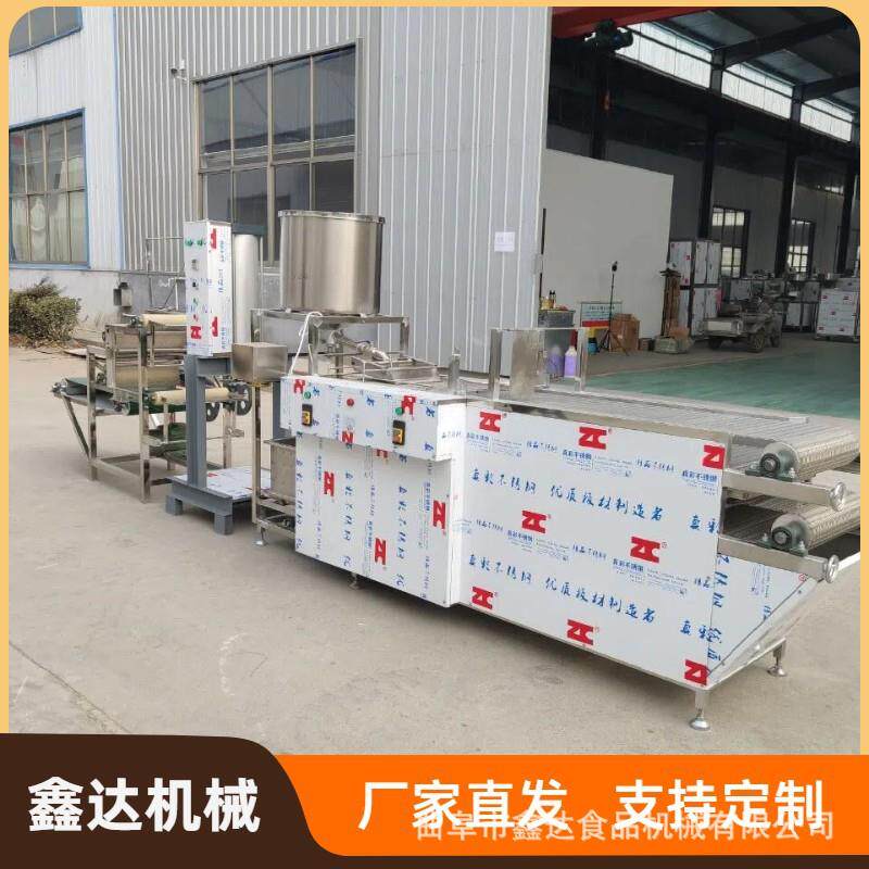新型豆腐皮机生产过程 自动泼脑气压成型 购机包教技术