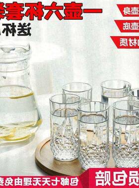 Cold water pot glass pitcher heat jug of large capacity ex