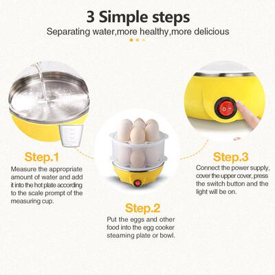 hg large size 7 egg steamer,automatic power off egg cooker